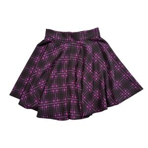 Urban Coco Plaid Skater Skirt Womens M Purple Goth Grunge Y2K Mini